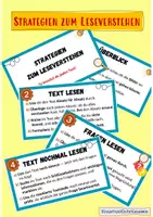Vorschau - Poster - Strategien zum Leseverstehen - 5-Schritt-Lesemethode - Deckblatt