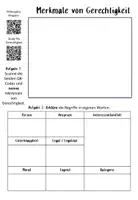 Vorschau - Arbeitsblätter - Merkmale von Gerechtigkeit / Oberstufe - Deckblatt