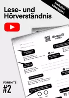 Vorschau - Arbeitsblätter - Arbeitsblatt mit QR-Code - Fortnite #2 (Inkl. Lösungen) - Deckblatt