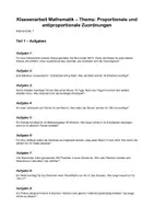 Vorschau - Arbeitsblätter - Klassenarbeit_Proportionale_Zuordnungen_Klasse7 - Deckblatt