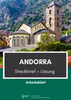 Vorschau - Arbeitsblätter - Andorra Steckbrief - inklusive Lösung - Deckblatt