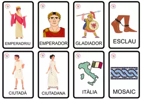 Vista previa - Refuerzo / NEE / Materiales de apoyo - Roma, Targetes de vocabulari (majúscules i minúscules) - página 2