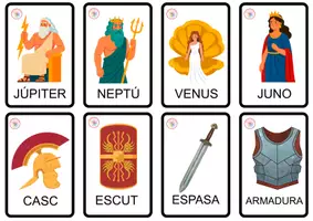 Vista previa - Refuerzo / NEE / Materiales de apoyo - Roma, Targetes de vocabulari (majúscules i minúscules) - página 3
