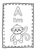 Vorschau - Arbeitsblätter - Alphabet Ausmalbilder mit Tieren - Seite 1