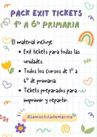 Vista previa - Refuerzo / NEE / Materiales de apoyo - PACK EXIT TICKETS - Portada