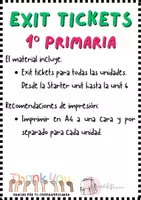 Vista previa - Refuerzo / NEE / Materiales de apoyo - PACK EXIT TICKETS - página 2