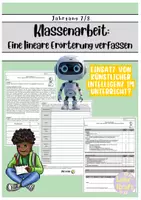 Vorschau - Klassenarbeiten - Klassenarbeit: Lineare Erörterung verfassen (KI in Schulen) - Deckblatt
