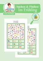 Vorschau - Arbeitsblätter - Suchen & Finden: Im Frühling (Wimmelbild, Zählen im Zahlenraum bis 10) - Deckblatt