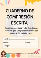 Vista previa - Hojas de trabajo - Cuaderno Comprensión Escrita Adaptado ACNEAE - Portada