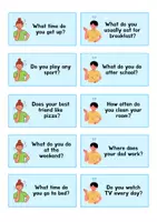 Vista previa - Juegos / Gamificación - SPEAKING CARDS - Present Simple & Present Continuous - página 1