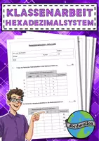 Vorschau - Klassenarbeiten - Hexadezimalsystem Test Klassenarbeit - Deckblatt