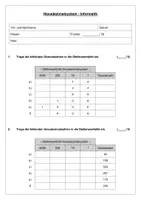 Vorschau - Klassenarbeiten - Hexadezimalsystem Test Klassenarbeit - Seite 1