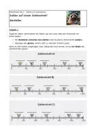 Vorschau - Arbeitsblätter - Arbeitsblatt – Zahlen auf einem Zahlenstrahl angeben - Deckblatt
