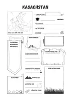 Vorschau - Arbeitsblätter - Kasachstan Steckbrief - inklusive Lösung - Seite 1