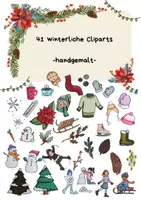 Vorschau - selbst erstellte Cliparts/Grafiken - 41 winterliche Cliparts - handgemalt - Deckblatt