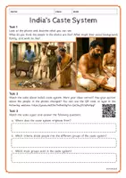Vorschau - Arbeitsblätter - INDIA'S Caste System - Video Worksheet (mit reading comprehension, 2-fach differenziert) - Seite 1