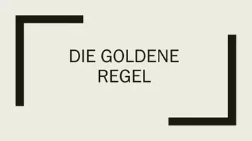 Vorschau - Arbeitsblätter - Die Goldene Regel- Selbst erarbeitung - Deckblatt