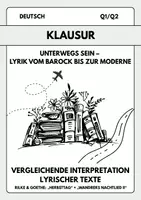 Vorschau - Arbeitsblätter - Klausur - Vergleichende Gedichtinterpretation Rilke & Goethe: „Herbsttag“ × „Wandrers Nachtlied II“ - Deutsch (LK) - Deckblatt