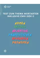 Vorschau - Test - Grammatiktest zum Thema Wortarten (Sek I) - Deckblatt