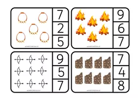 Vista previa - Unidades / Secuencias / Situaciones de Aprendizaje - Juego de tarjetas numéricas (Prehistoria) - página 2