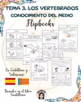 Vista previa - Refuerzo / NEE / Materiales de apoyo - Flipbooks Tema 3. Los animales vertebrados - Portada