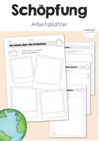 Vorschau - Arbeitsblätter - Schöpfung: Arbeitsblätter (Staunen, Bedrohung und Bewahren) - Deckblatt