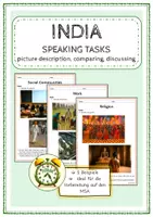 Vorschau - Arbeitsblätter - Speaking Task - INDIA (picture description, MSA-ähnlich) - Deckblatt