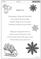 Vorschau - Arbeitsblätter - Winter Poem English - Wintergedicht Englischunterricht - Seite 2