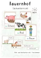 Vorschau - Präsentationen/Tafelbilder - Bauernhof: Bild- und Wortkarten inkl. Tierstimmen - Deckblatt