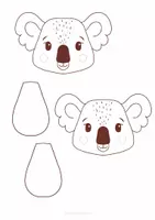 Vorschau - Mal- und Bastelvorlagen - Koala Fensterbild - Basteln mit Kaffeefiltern - Seite 2