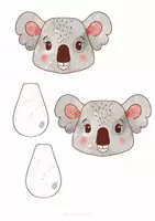 Vorschau - Mal- und Bastelvorlagen - Koala Fensterbild - Basteln mit Kaffeefiltern - Seite 3
