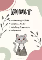 Vorschau - Mal- und Bastelvorlagen - Katze Fensterbild - Basteln mit Kaffeefiltern - Seite 1