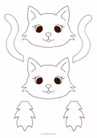 Vorschau - Mal- und Bastelvorlagen - Katze Fensterbild - Basteln mit Kaffeefiltern - Seite 2