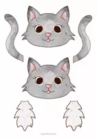 Vorschau - Mal- und Bastelvorlagen - Katze Fensterbild - Basteln mit Kaffeefiltern - Seite 3