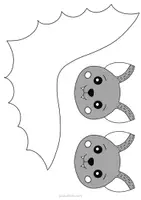 Vorschau - Mal- und Bastelvorlagen - Fledermaus Bastelvorlage - Fensterbild mit Kaffeefiltern - Seite 2