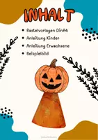 Vorschau - Mal- und Bastelvorlagen - Jack O'Lantern Bastevorlage - Fensterbild mit Kaffeefiltern - Seite 1