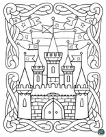 Vorschau - Mal- und Bastelvorlagen - Magische Schloss-Malvorlagen für kleine Künstler - Seite 3