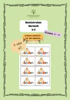 Vorschau - Bildkarten - Rechtschreiben: Merkhilfe b oder d - Deckblatt