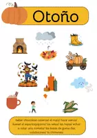 Vorschau - Arbeitsblätter - Otoño- Vokabelheft und Lesetext zum Thema Herbst - Deckblatt