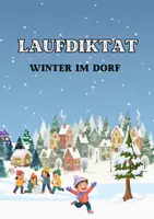 Vorschau - Text - Laufdiktat „Winter im Dorf“ - Differenziert - Seite 1