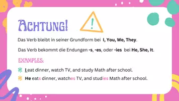 Vorschau - Präsentationen/Tafelbilder - Einführung der Zeitform Simple Present - Seite 3