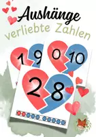 Vorschau - Merkblätter - Verliebte Zahlen mit Zehnerfeld - Aushänge - Deckblatt