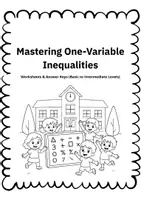 Aperçu - Feuilles d'exercices - Mastering One-Variable Inequalities | Worksheets & Answer Keys - Page de couverture