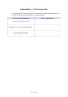 Vorschau - Arbeitsblätter - Arbeitsauftrag zum Aufnahmegespräch - Seite 1