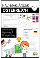 Vorschau - Arbeitsblätter - Österreich - Nachbarländer Österreichs - Plakatgestaltung - Tafelmaterial - Deckblatt
