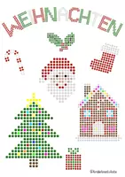 Vorschau - Mal- und Bastelvorlagen - Bügelperlen - Vorlagen zu Weihnachten 🎄 - Deckblatt