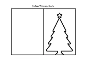 Vorschau - Mal- und Bastelvorlagen - Weihnachtskarten - Bastelvorlage - Seite 1