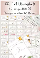 Vorschau - Unterrichtsreihen - Großes 1x1 Übungsheft!! 95 Seiten zu allen 1x1 Reihen! Arbeitsheft / Förderheft - Deckblatt