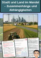 Vorschau - Arbeitsblätter - Stadt und Land im Wandel - Zusammenhänge und Abhängigkeiten - Deckblatt