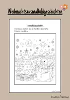 Vorschau - Arbeitsblätter - Weihnachtsausmalbildgeschichten - Deckblatt